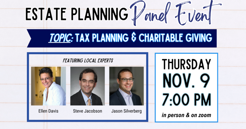 Banner Image for Estate Planning Panel Event: Tax Planning & Charitable Giving